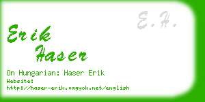 erik haser business card